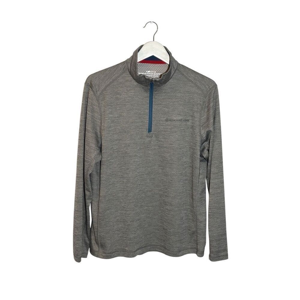 Vineyard Vines Gray Zip Up Sweater